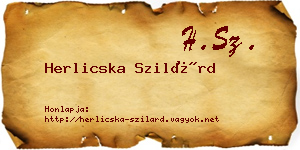 Herlicska Szilárd névjegykártya