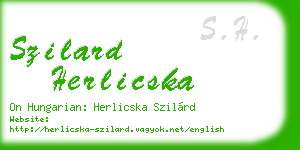 szilard herlicska business card